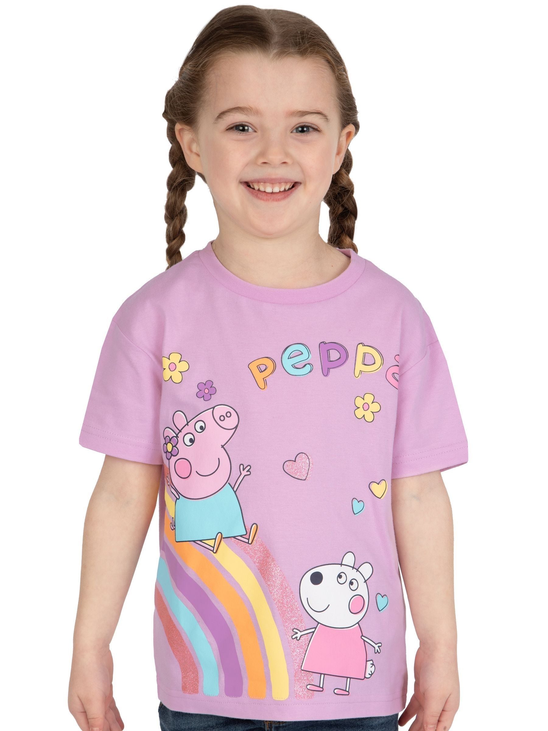 Character Purple Peppa Pig 100% Cotton T-Shirt image 2