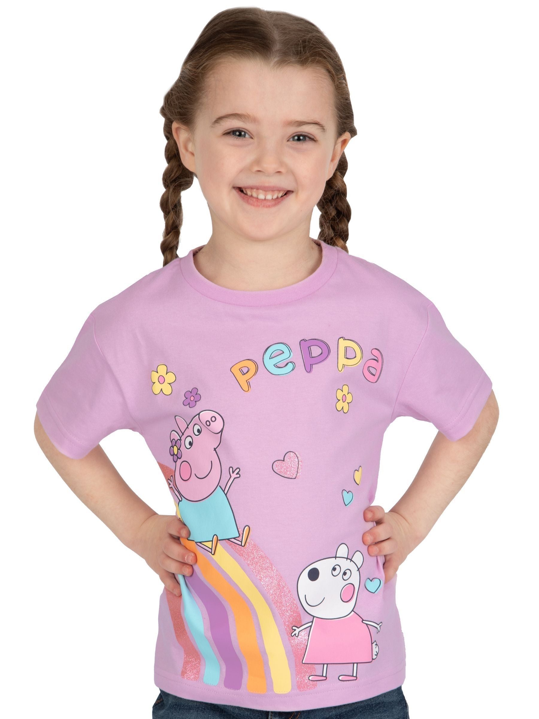 Character Purple Peppa Pig 100% Cotton T-Shirt image 5