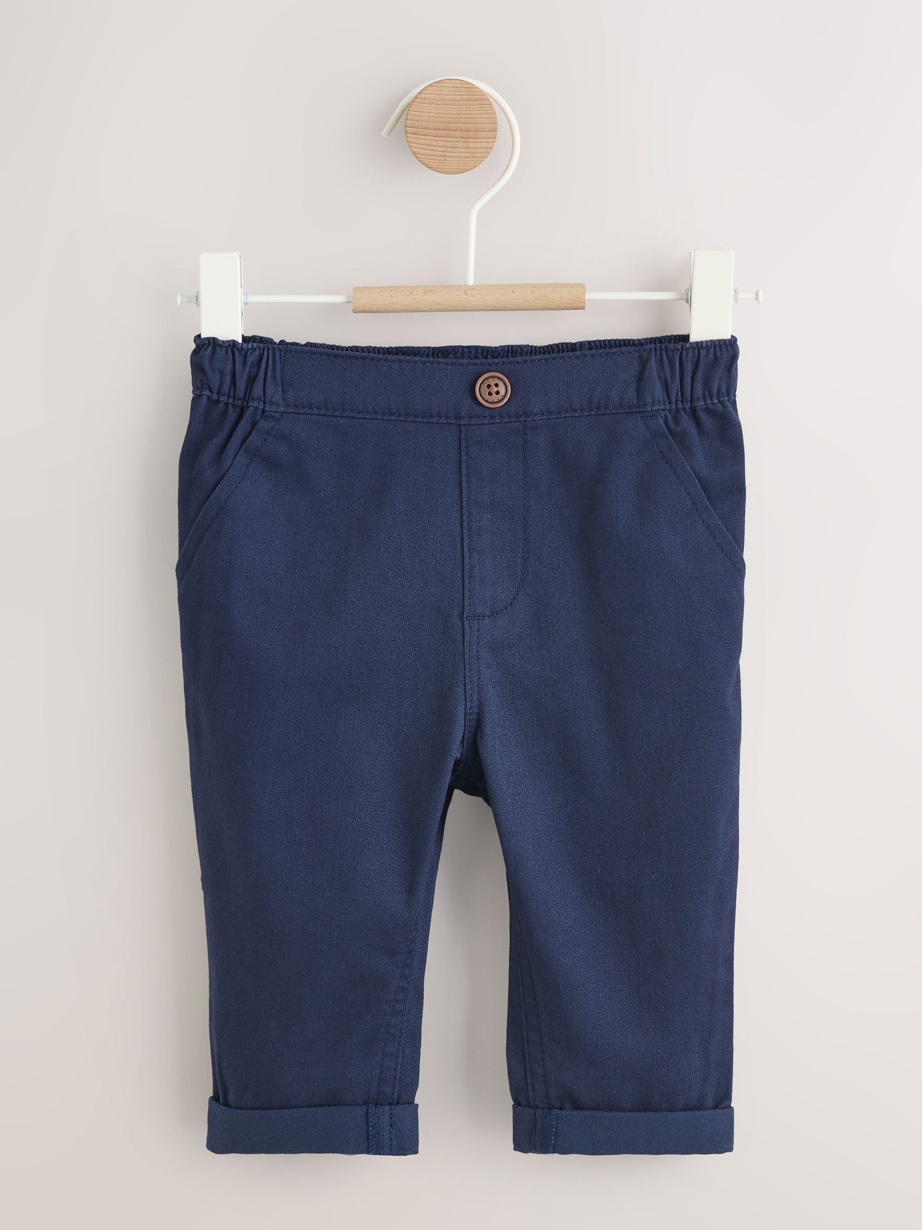Navy Baby Chino Trousers (0mths-2yrs) image 1