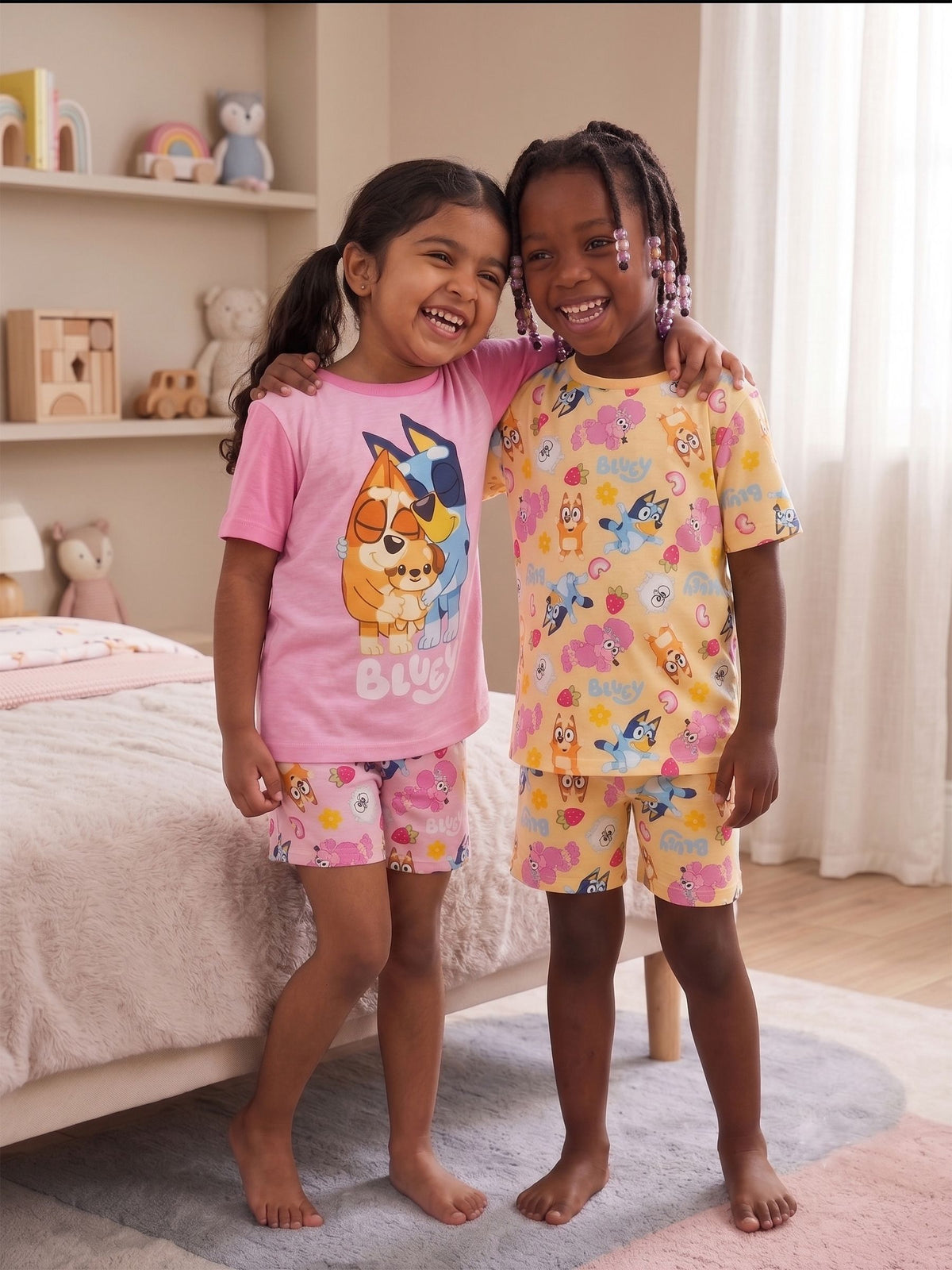 Bluey Pink Character Bingo Short Pyjamas 2 Pack - image 2