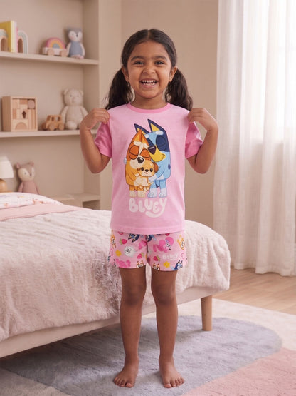 Bluey Pink Character Bingo Short Pyjamas 2 Pack - image 3