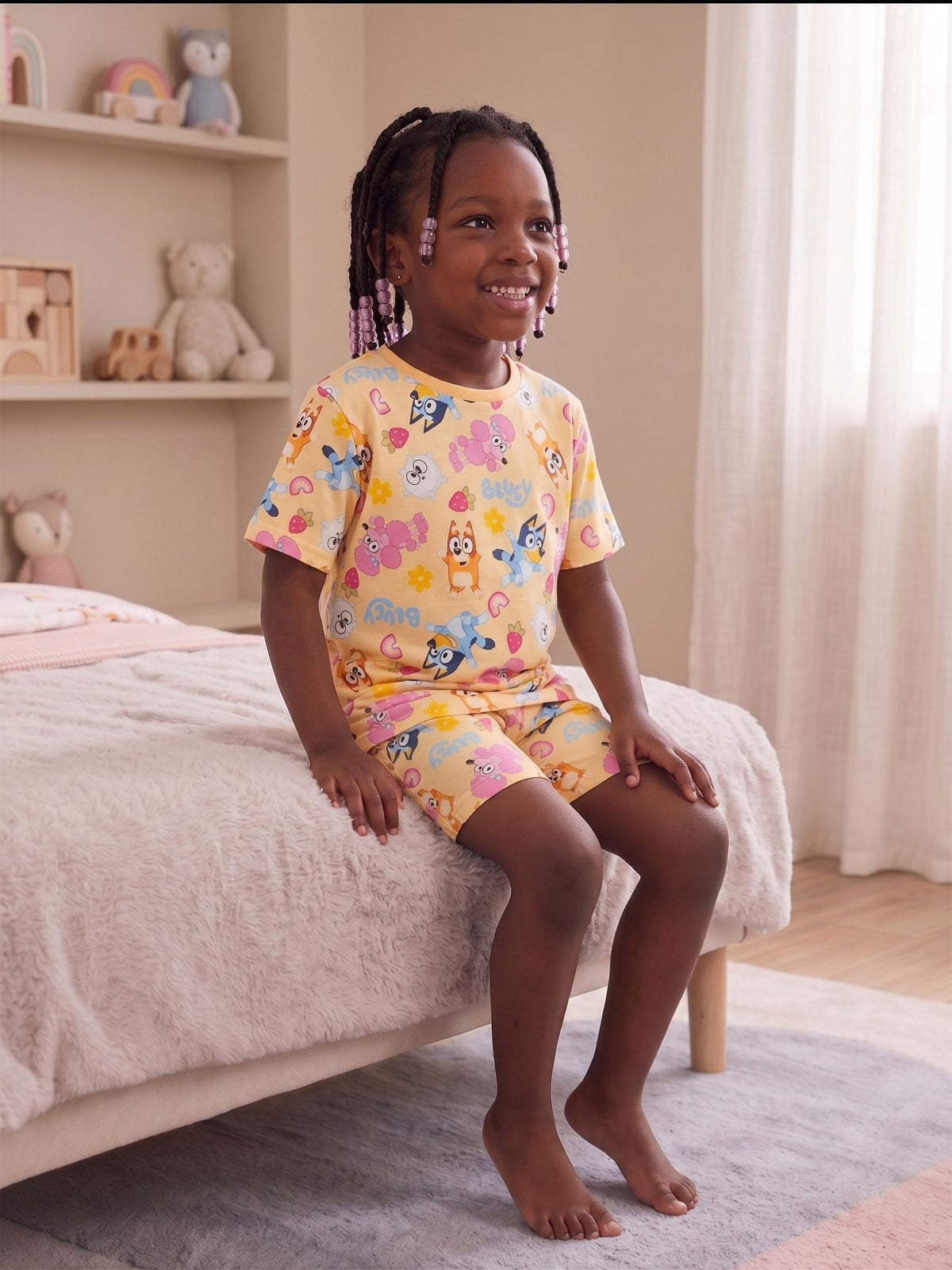 Bluey Pink Character Bingo Short Pyjamas 2 Pack - image 4