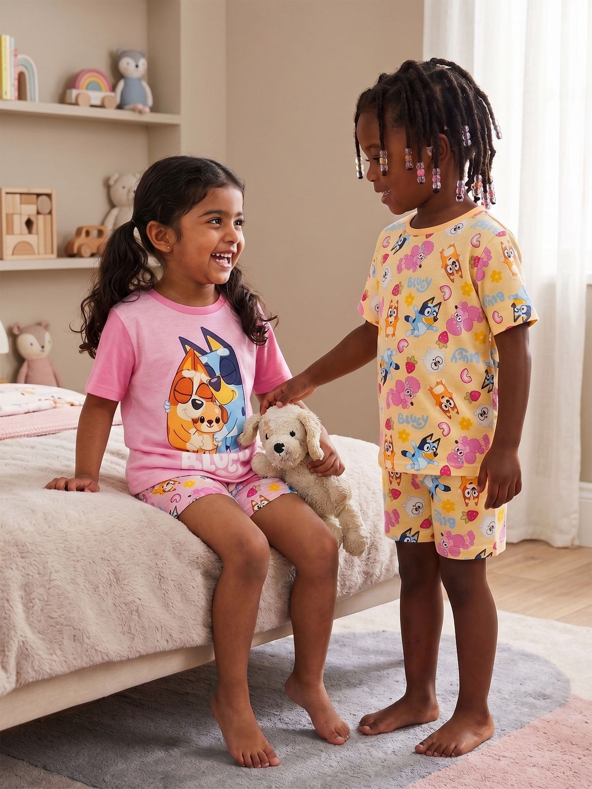 Bluey Pink Character Bingo Short Pyjamas 2 Pack - image 5