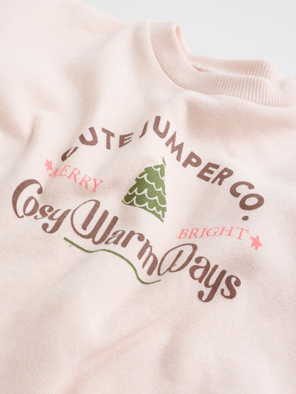 Pink Baby Christmas Jumpers and Trousers 2 Piece Set (0mths-2yrs) image 5