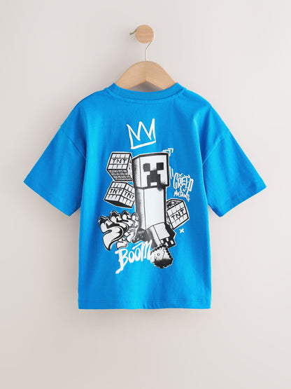 Dsiney Kidz - Blue Back Print Single Minecraft T-Shirt (3-16yrs) image 1
