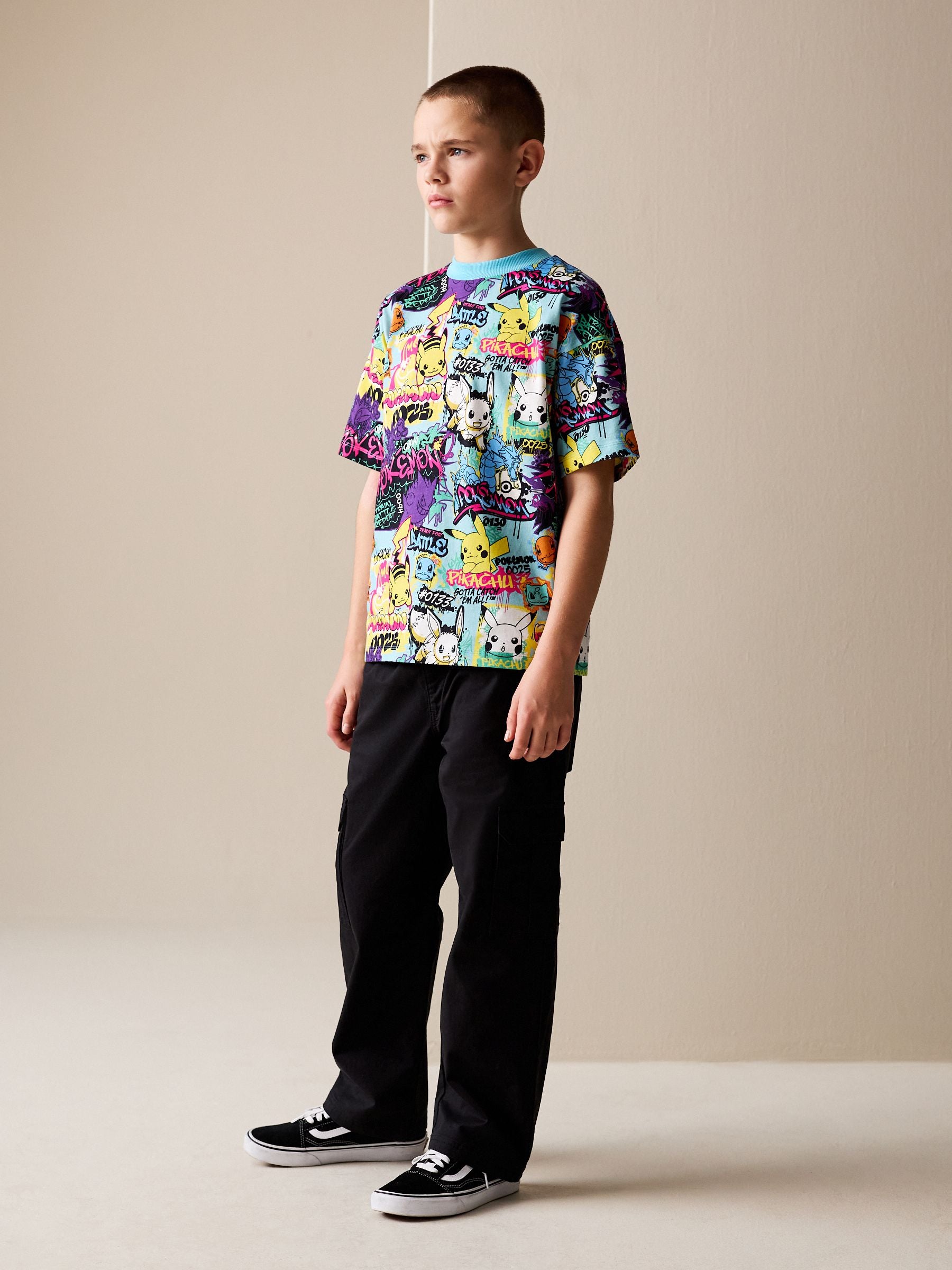 Dsiney Kidz - Blue/Multi Pokémon Short Sleeve T-Shirt (3-16yrs) image 2
