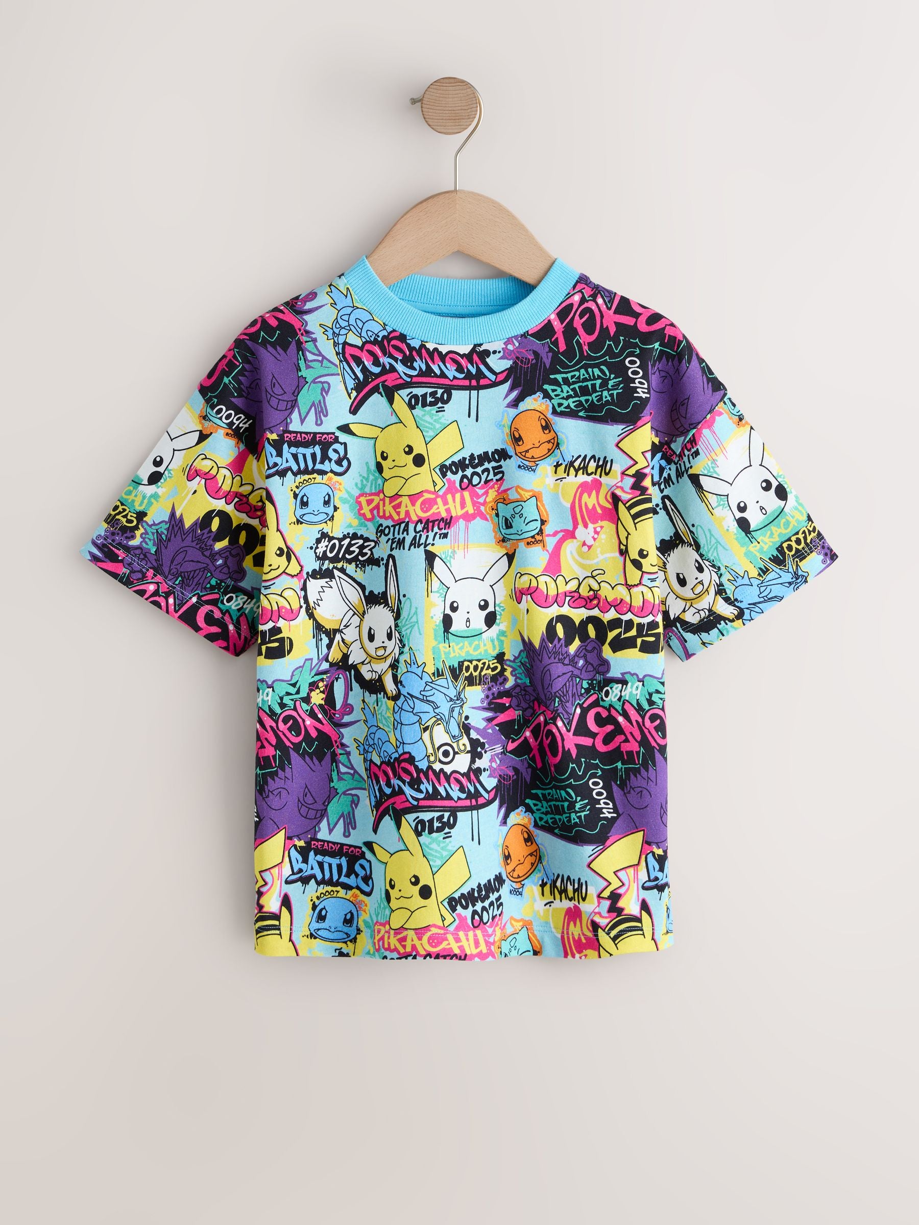 Dsiney Kidz - Blue/Multi Pokémon Short Sleeve T-Shirt (3-16yrs) image 4