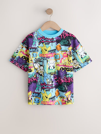 Dsiney Kidz - Blue/Multi Pokémon Short Sleeve T-Shirt (3-16yrs) image 4