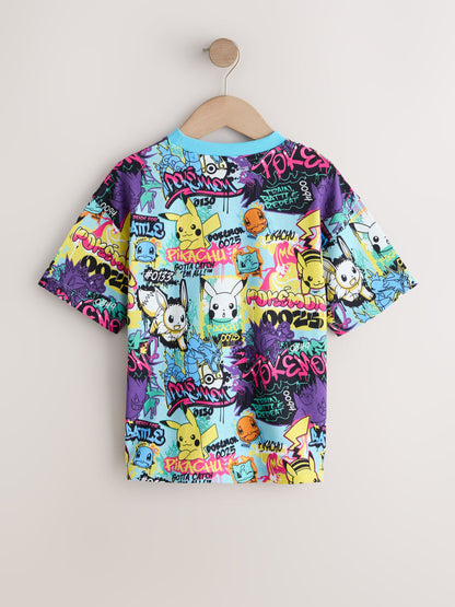 Dsiney Kidz - Blue/Multi Pokémon Short Sleeve T-Shirt (3-16yrs) image 5