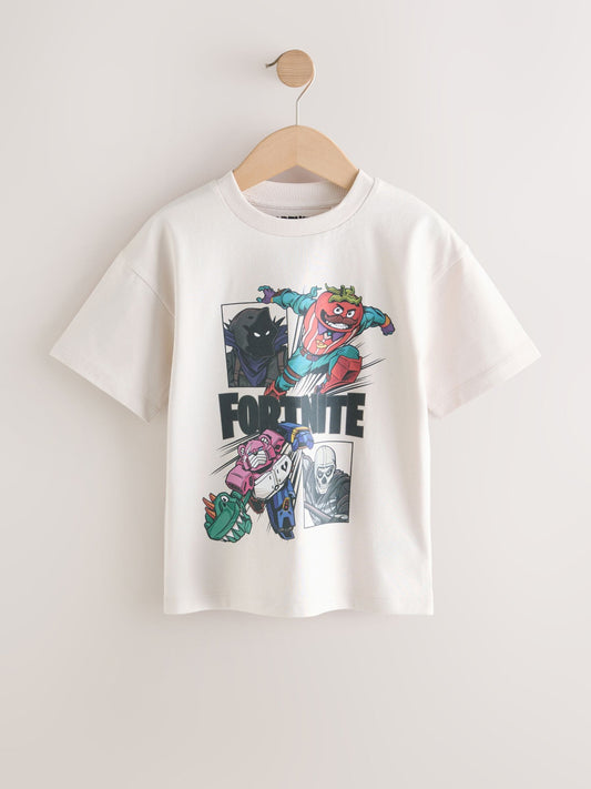 Dsiney Kidz - Stone Fortnite Print Short Sleeved T-Shirt (4-16yrs) image 1