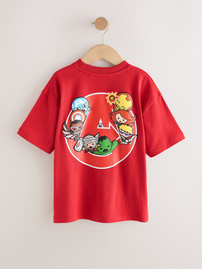 Dsiney Kidz - Red Back Print Marvel Avengers Short Sleeve T-Shirt (3-16yrs) image 2