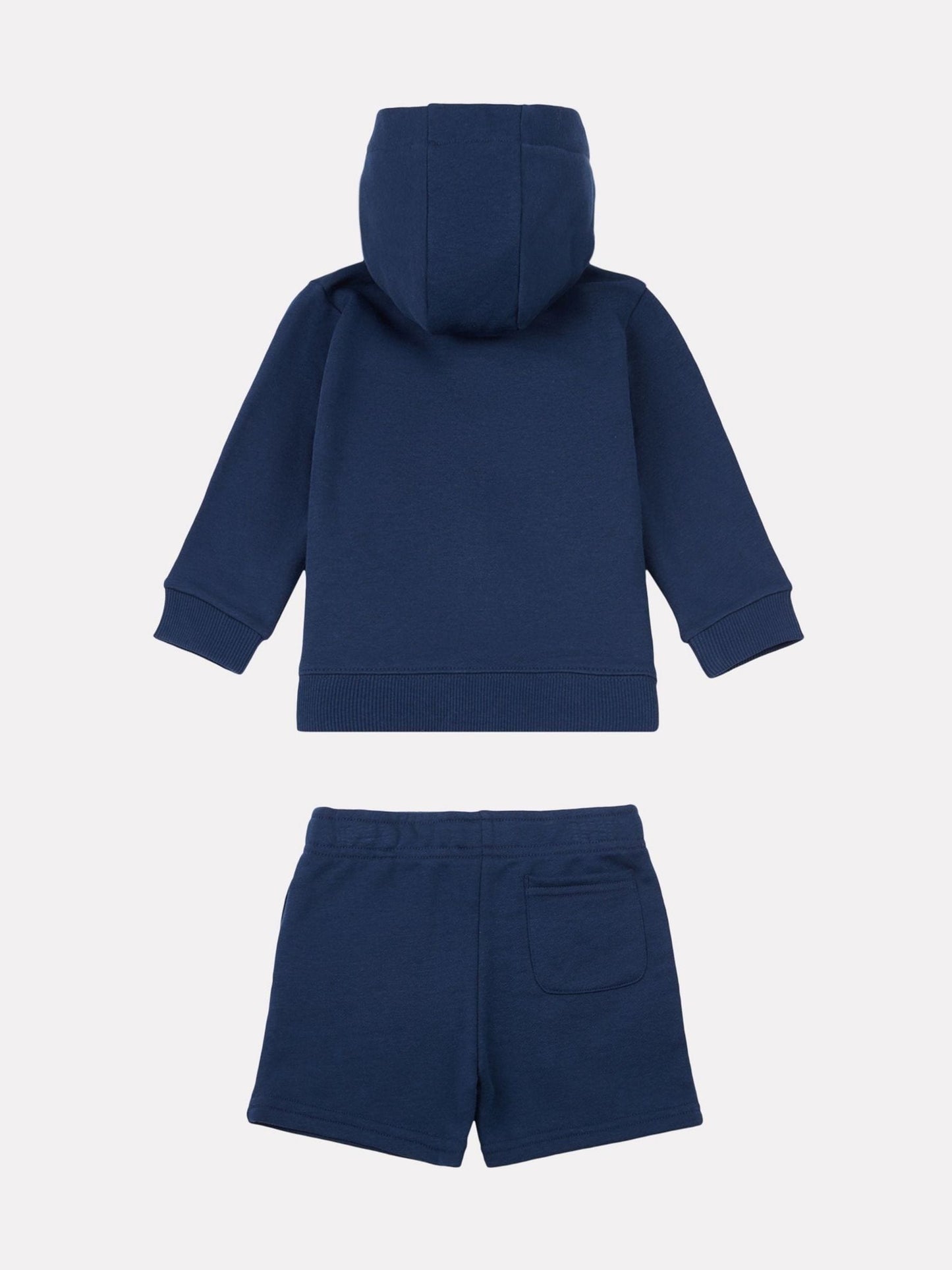 New Balance Navy Kids Zip Thru Hoodie 100% Cotton T-Shirt & Shorts Set image 2
