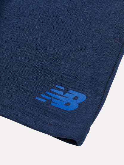 New Balance Navy Kids Zip Thru Hoodie 100% Cotton T-Shirt & Shorts Set image 5