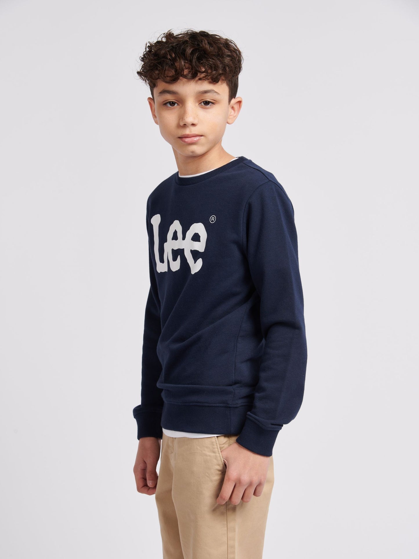 Dsiney Kidz - Lee Blue Boys Wobbly Graphic Crew Sweatshirt image 1