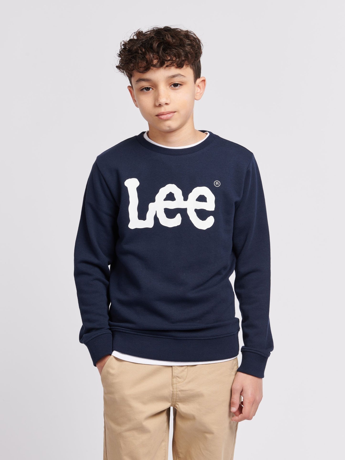 Dsiney Kidz - Lee Blue Boys Wobbly Graphic Crew Sweatshirt image 2