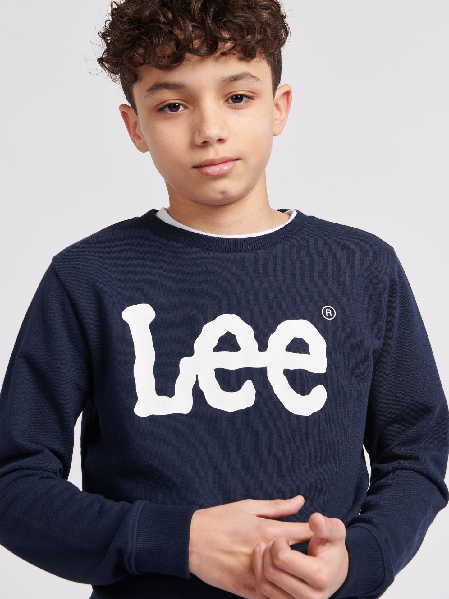 Dsiney Kidz - Lee Blue Boys Wobbly Graphic Crew Sweatshirt image 5