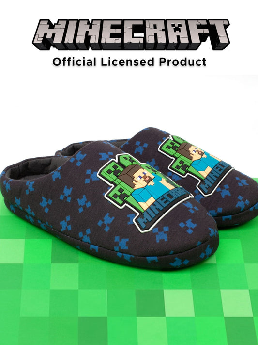 Vanilla Underground Blue Boys Minecraft Slippers image 2