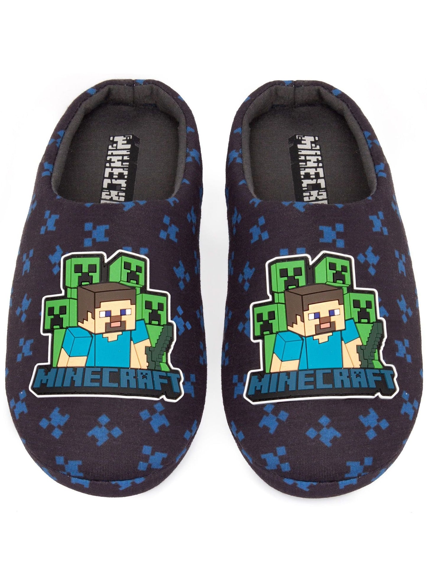 Vanilla Underground Blue Boys Minecraft Slippers image 3