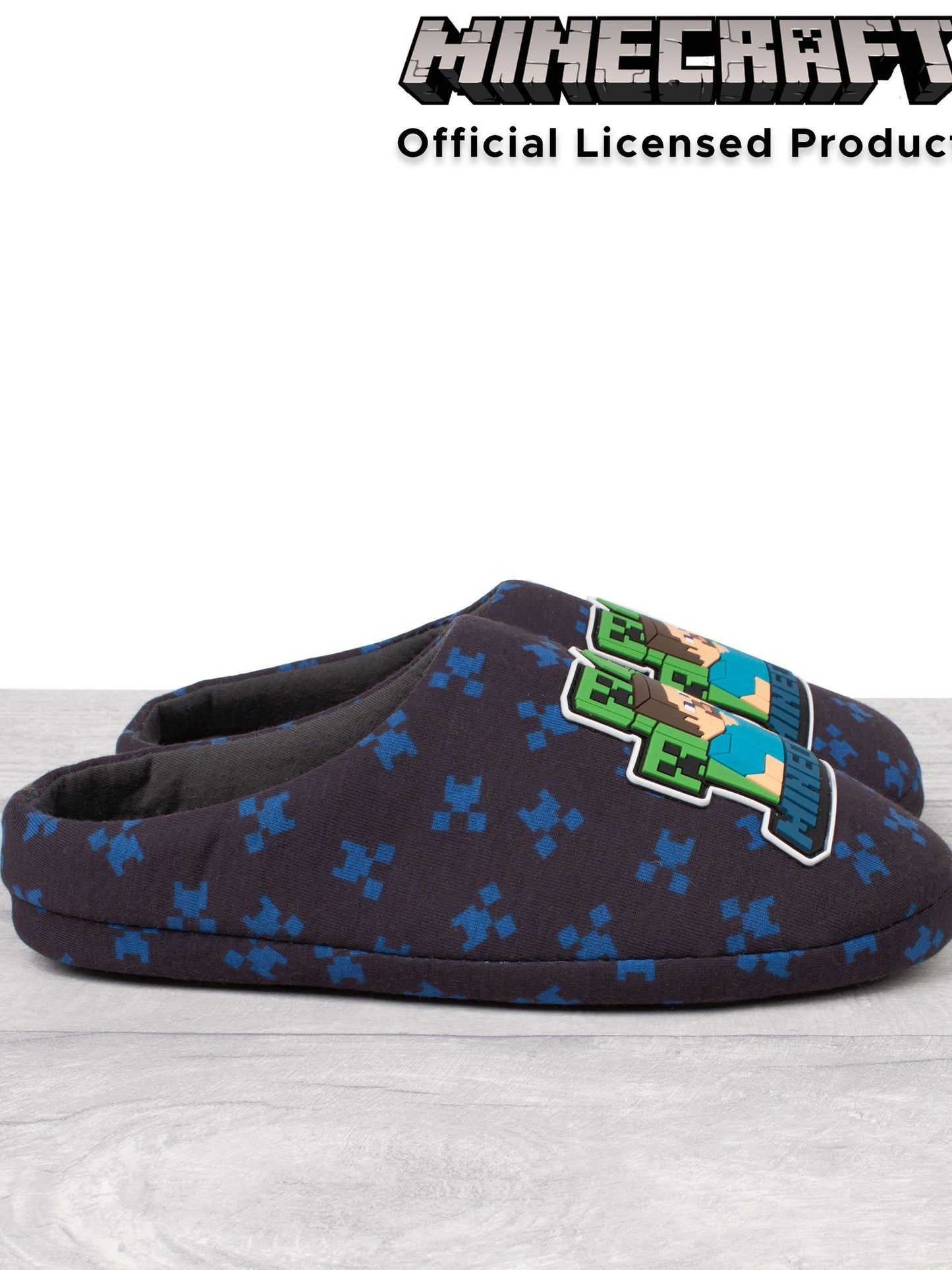 Vanilla Underground Blue Boys Minecraft Slippers image 4