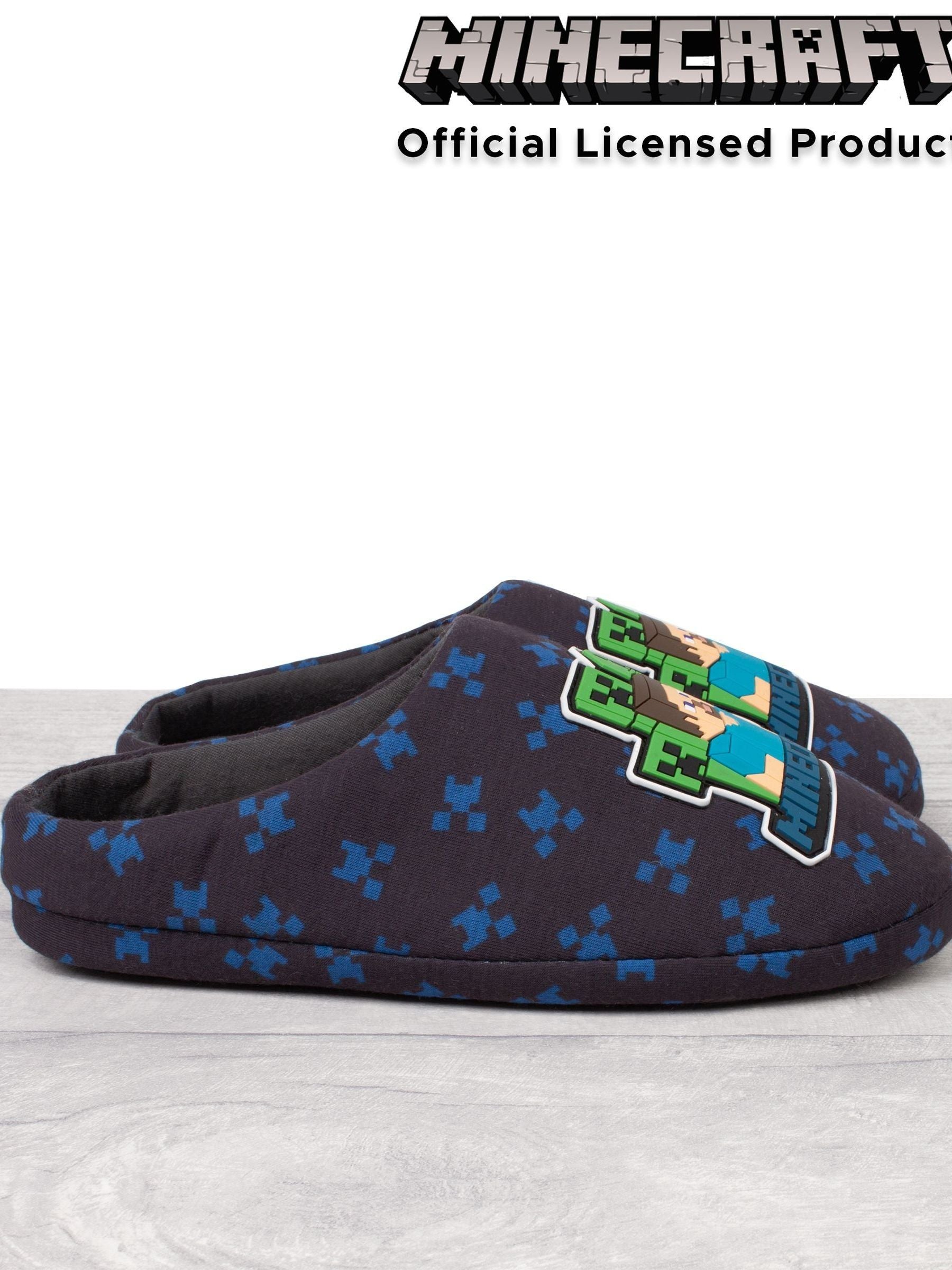 Vanilla Underground Blue Boys Minecraft Slippers image 4