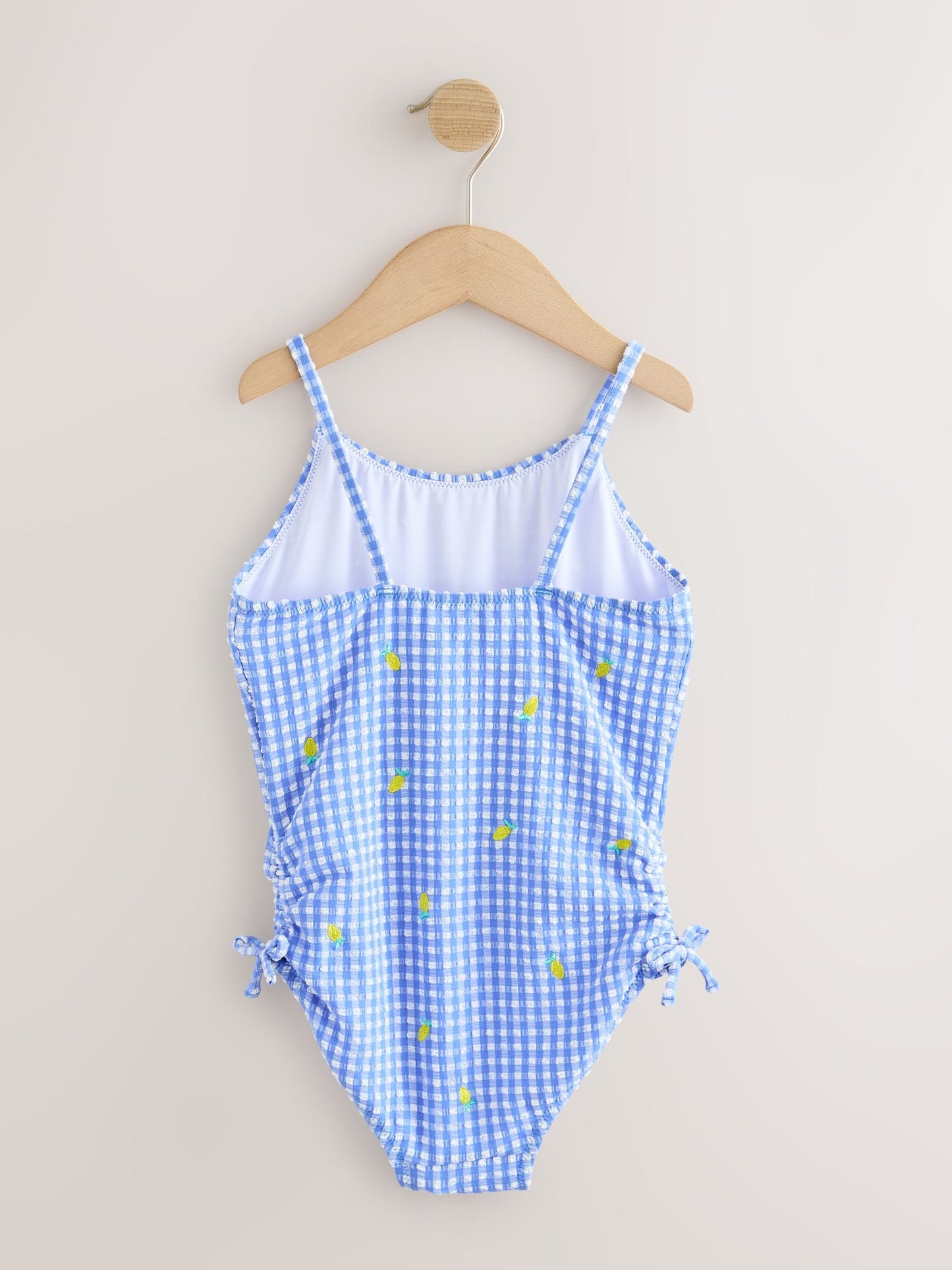 Dsiney Kidz - Blue/White Gingham Lemon Strappy Ruched Swimsuit (3-16yrs) image 6
