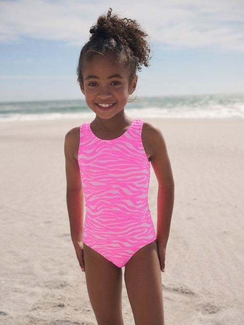 Dsiney Kidz - Pink Zebra Crinkle Swimsuit (3-16yrs) image 1
