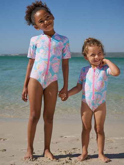 Dsiney Kidz - Blue Shell Short Sleeved Sunsafe Swimsuit (3mths-16yrs) image 2