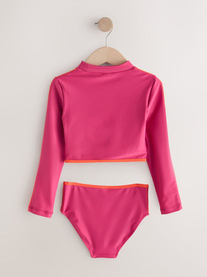 Dsiney Kidz - Red/Orange Slogan Long Sleeve Bikini (3-16yrs) image 5