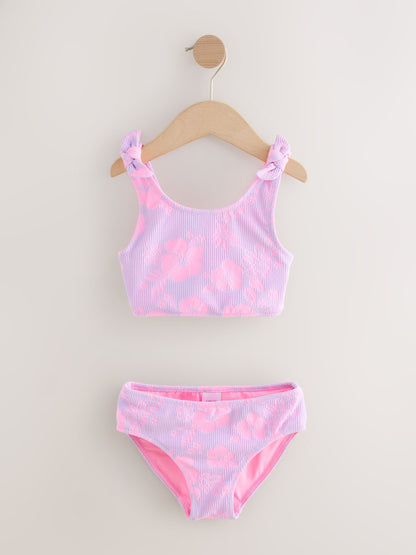 Dsiney Kidz - Lilac Purple Hibiscus Crinkle Bikini (3-16yrs) image 5