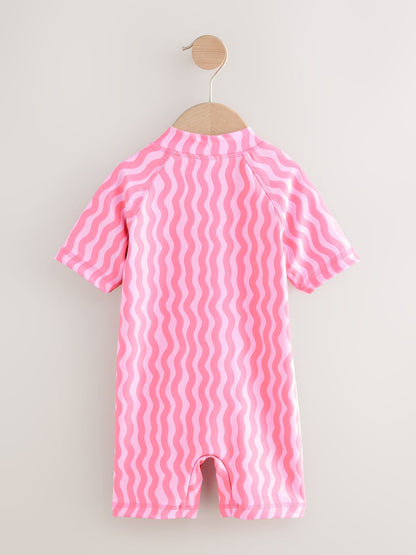 Pink Cherry Wave Sunsafe Swimsuit (3mths-10yrs) image 6