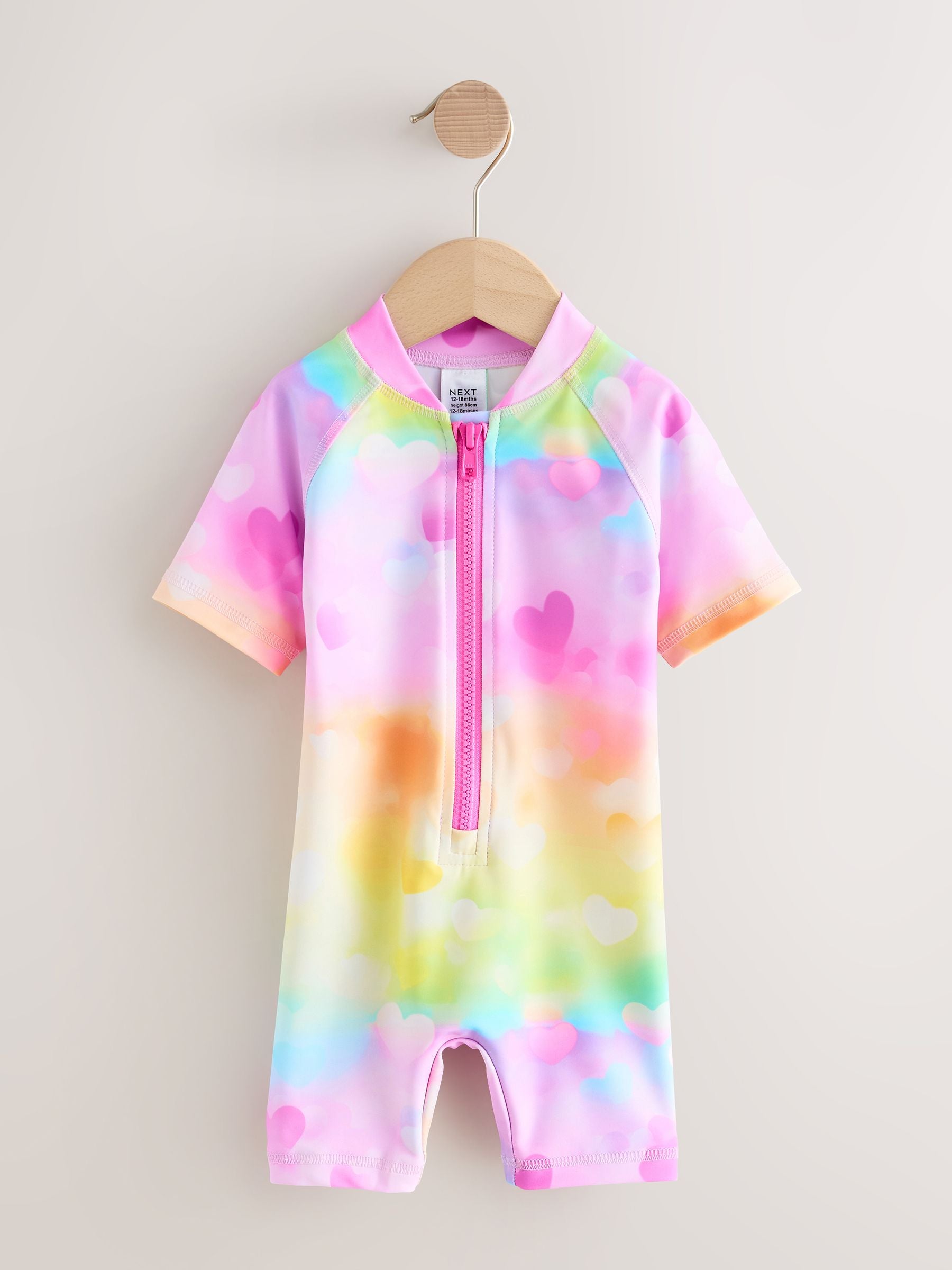 Rainbow Ombre Hearts Sunsafe Swimsuit (3mths-10yrs) image 5