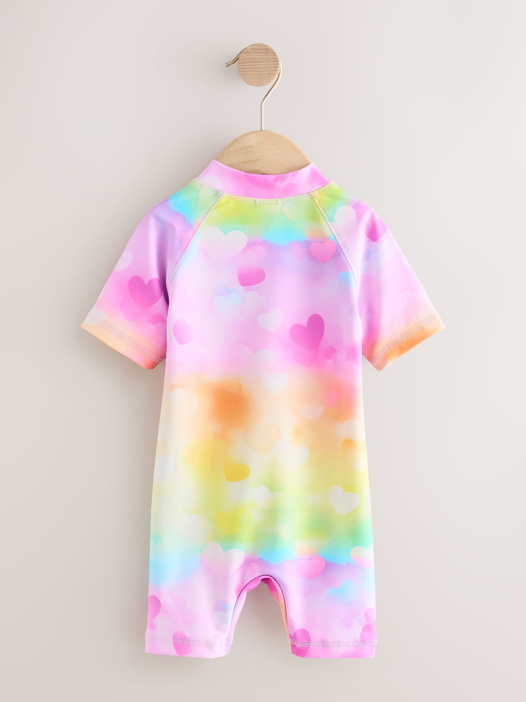 Rainbow Ombre Hearts Sunsafe Swimsuit (3mths-10yrs) image 6