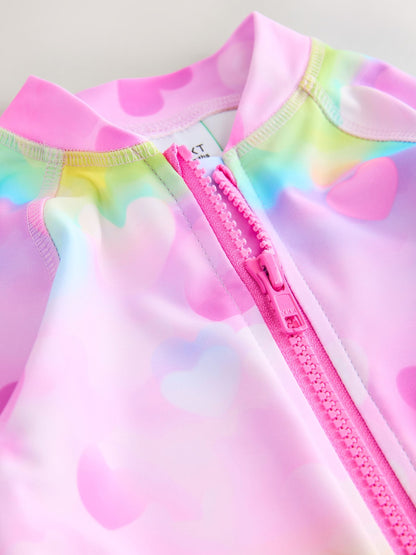 Rainbow Ombre Hearts Sunsafe Swimsuit (3mths-10yrs) image 8