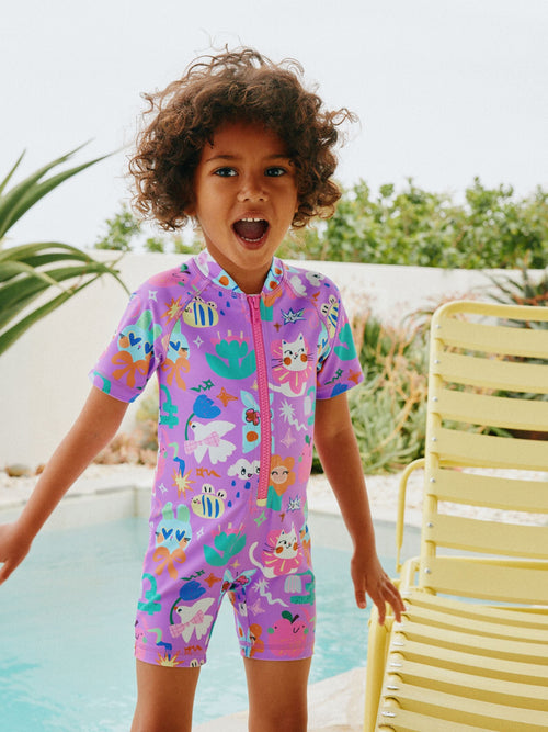 Dsiney Kidz - Purple Character Sunsafe Swimsuit (3mths-10yrs) image 1