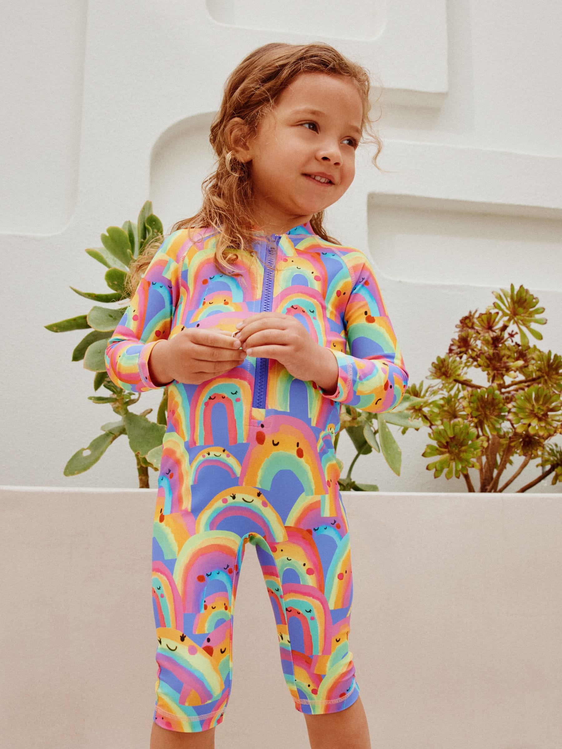 Dsiney Kidz - Purple Rainbow Long Leg Sunsafe Swimsuit (3mths-7yrs) image 1