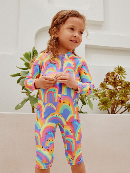 Dsiney Kidz - Purple Rainbow Long Leg Sunsafe Swimsuit (3mths-7yrs) image 1