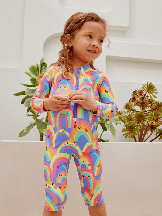 Dsiney Kidz - Purple Rainbow Long Leg Sunsafe Swimsuit (3mths-7yrs) image 1