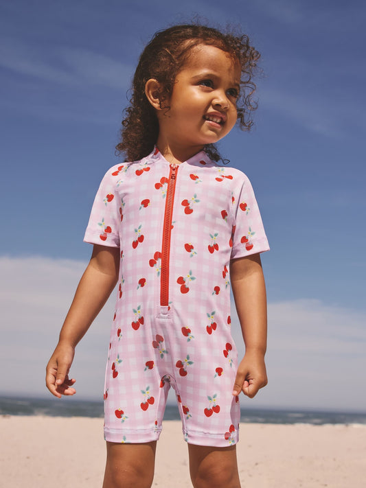 Dsiney Kidz - Pink Cherry Gingham Sunsafe Swimsuit (3mths-10yrs) image 1