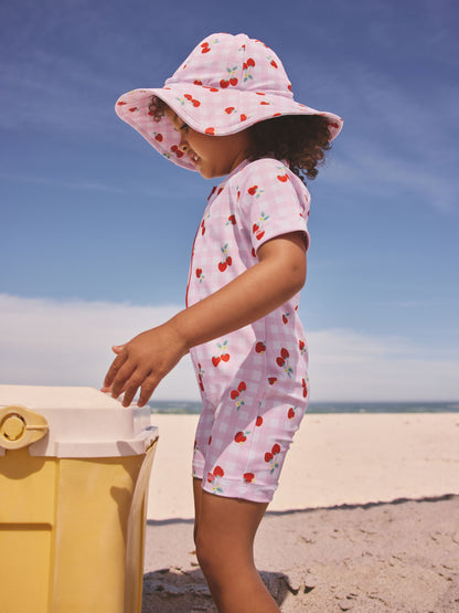 Pink Cherry Gingham Sunsafe Swimsuit (3mths-10yrs) image 3