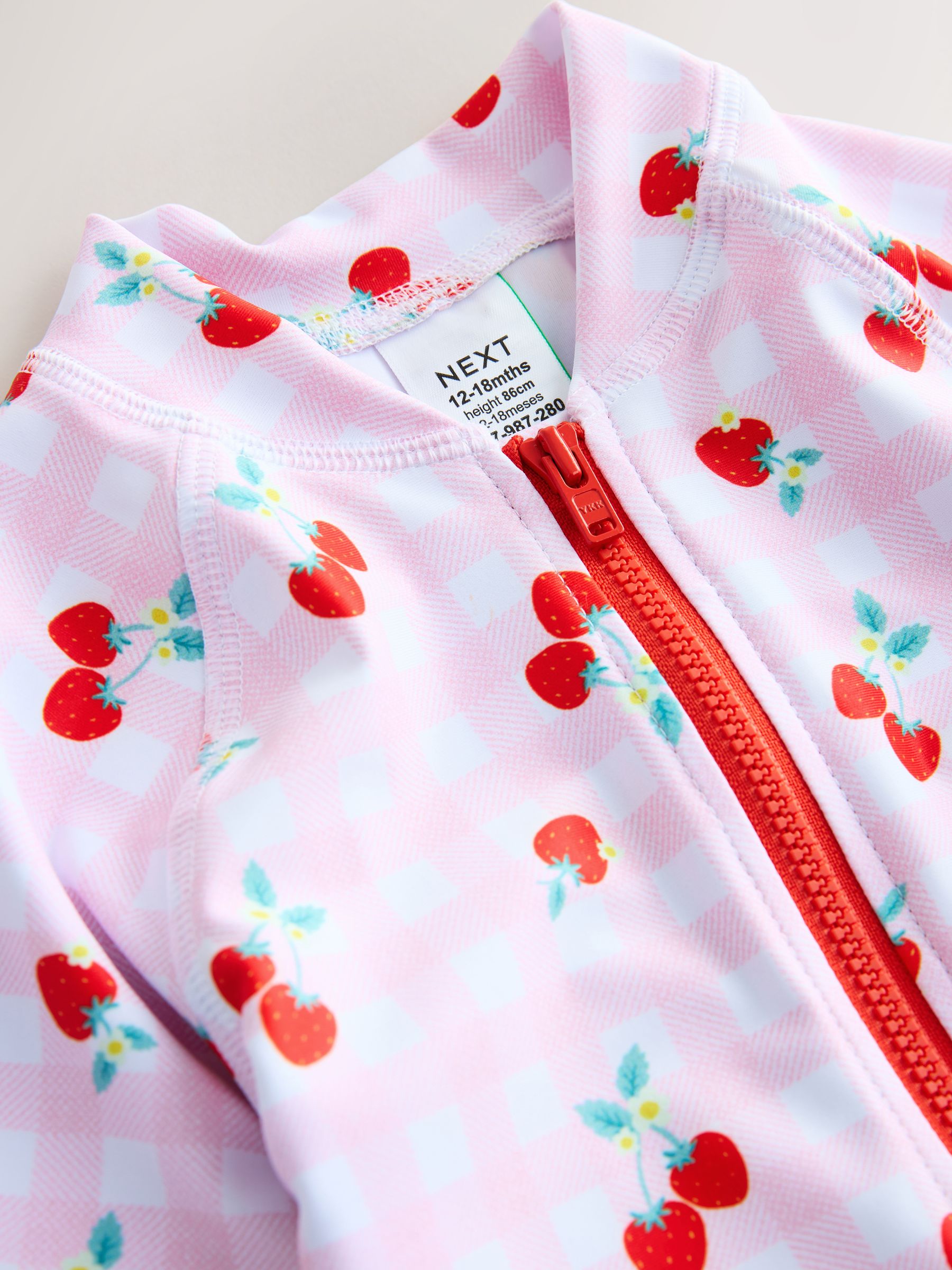 Pink Cherry Gingham Sunsafe Swimsuit (3mths-10yrs) image 8