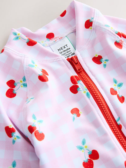 Pink Cherry Gingham Sunsafe Swimsuit (3mths-10yrs) image 8