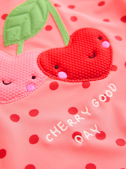 Pink/ Red Cherry Short Sleeved Sunsafe Swim Set (3mths-10yrs) image 7