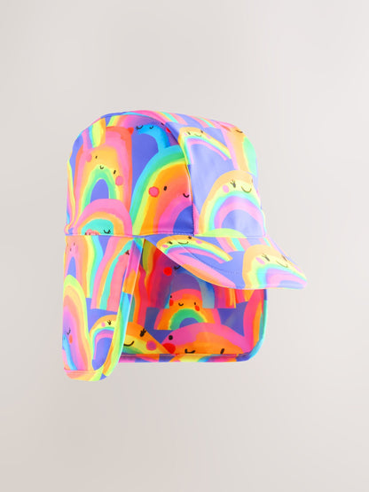 Purple Rainbow Swim Legionnaire Hat (3mths-10yrs) image 3
