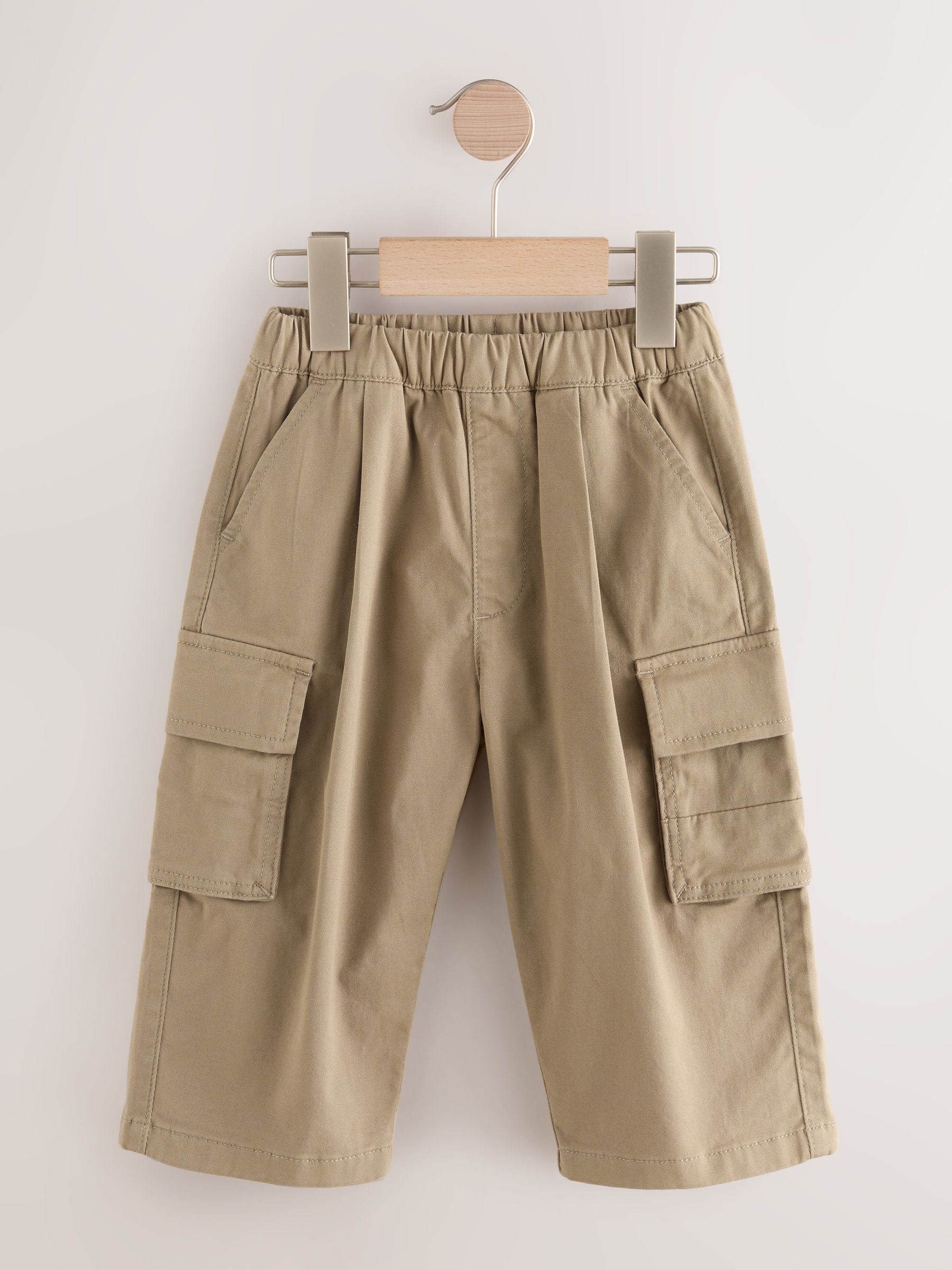 Tan Brown Loose Fit Cargo Trousers (3mths-7yrs) image 5