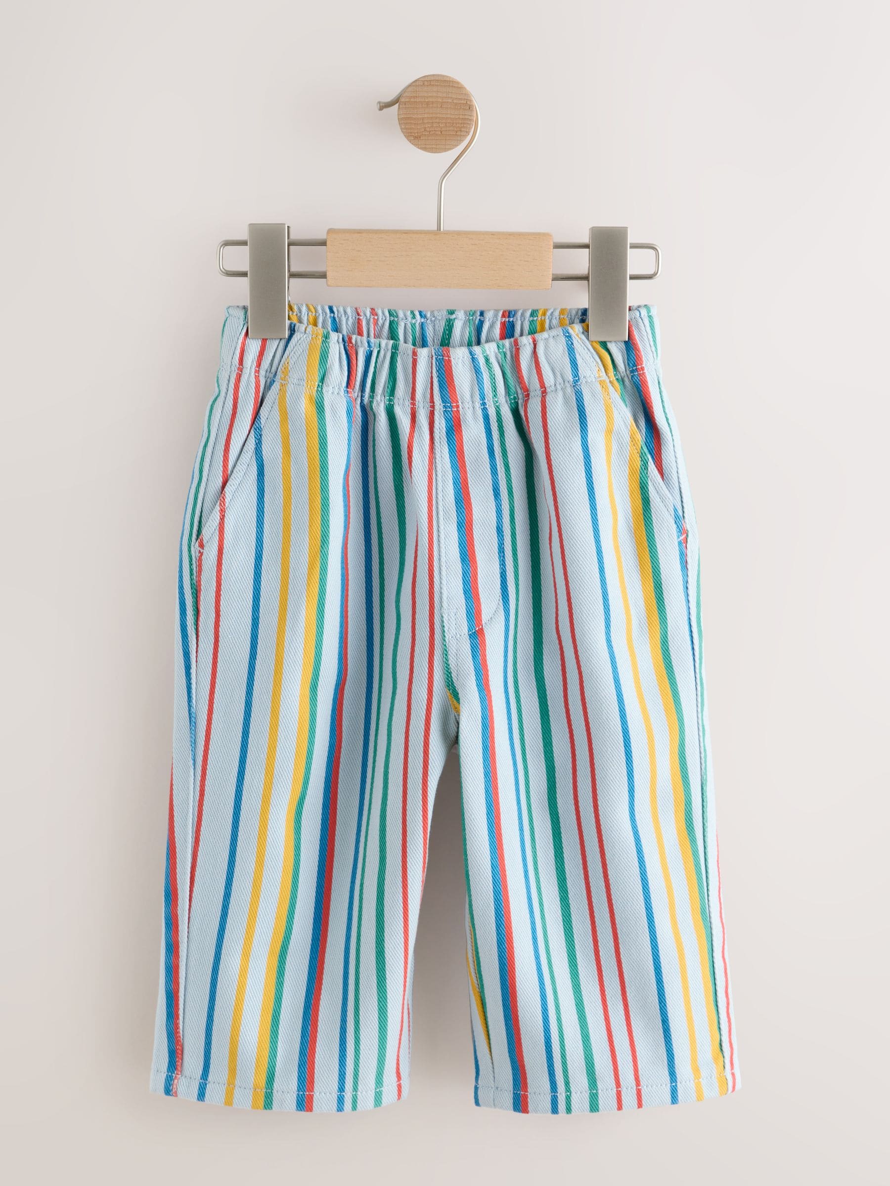 Multi Stripe Pull On Wide Trousers (3mths-7yrs) image 4