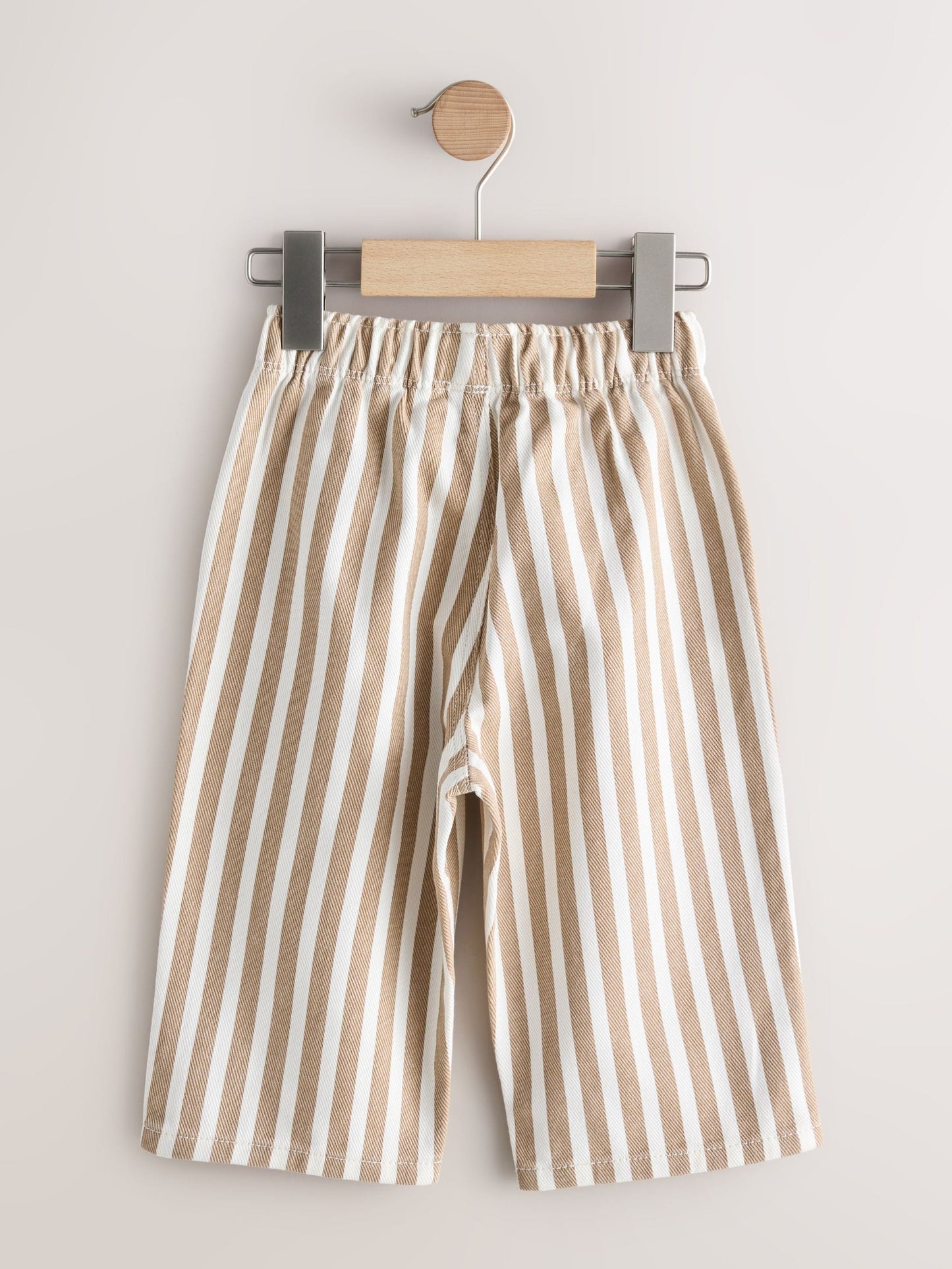 Tan/White Stripe Pull On Wide Trousers (3mths-7yrs) image 6