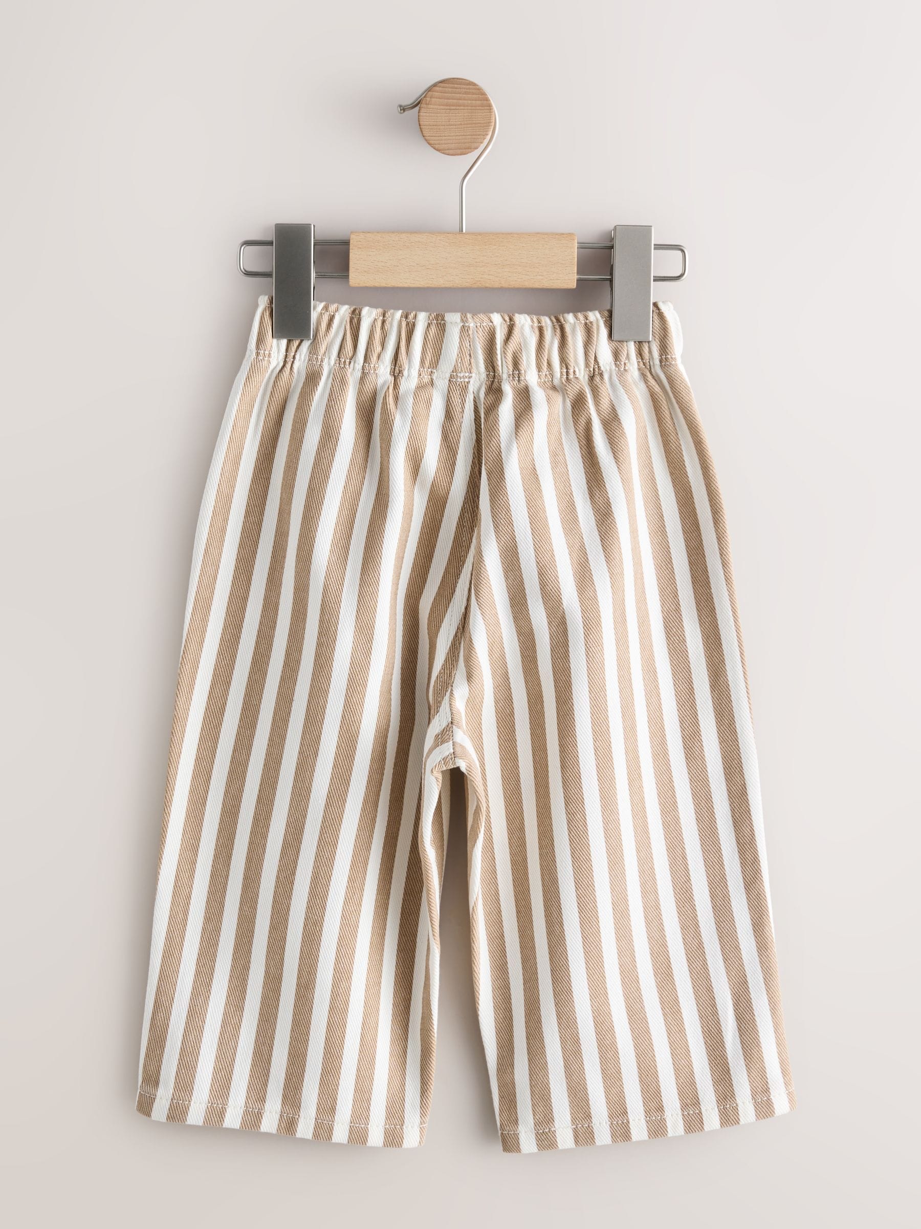 Tan/White Stripe Pull On Wide Trousers (3mths-7yrs) image 6
