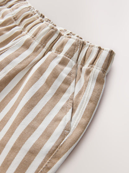 Tan/White Stripe Pull On Wide Trousers (3mths-7yrs) image 7