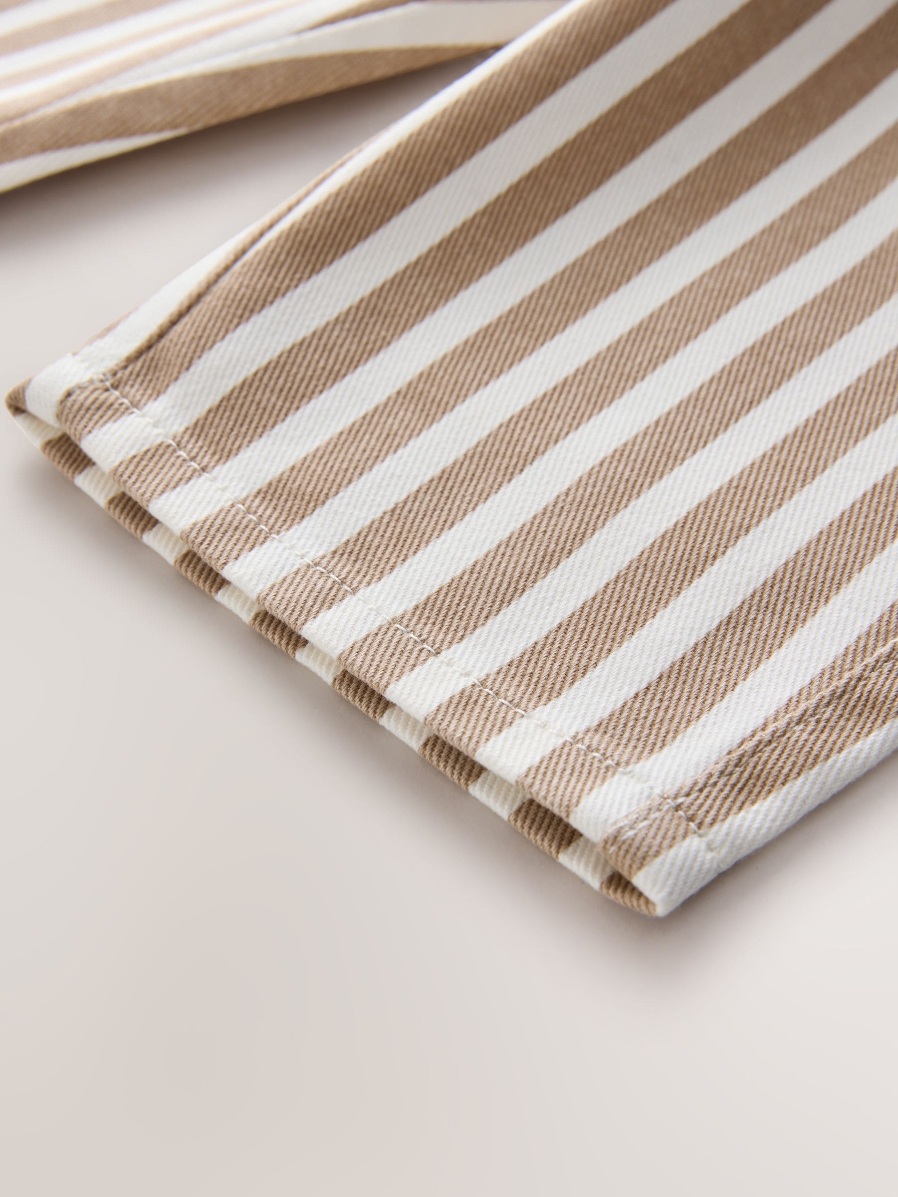 Tan/White Stripe Pull On Wide Trousers (3mths-7yrs) image 8