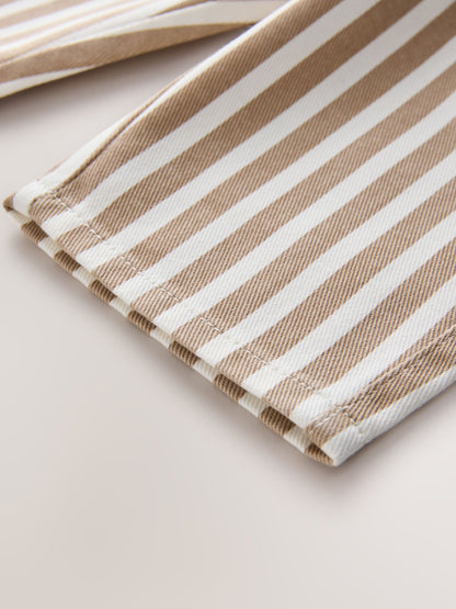 Tan/White Stripe Pull On Wide Trousers (3mths-7yrs) image 8